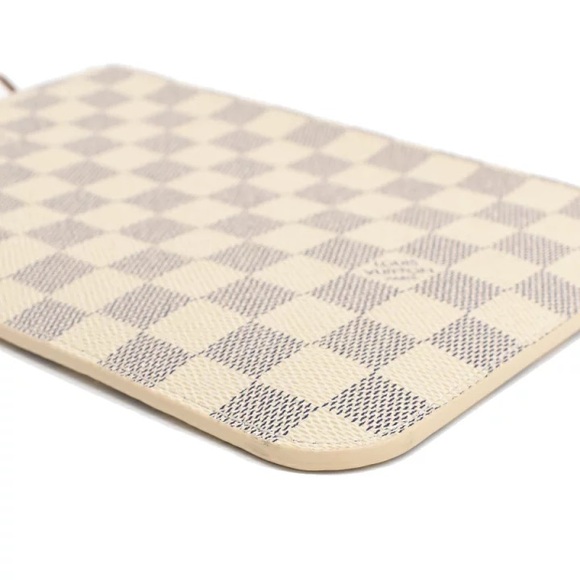 Authentic Louis Vuitton NEW Neverfull MM damier azur pink ballerina wristlet - Picture 4 of 8